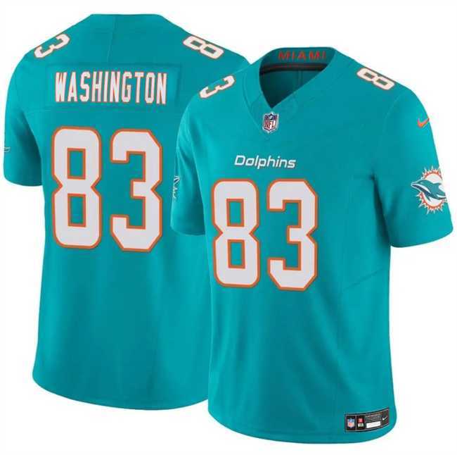 Men & Women & Youth Miami Dolphins #83 Malik Washington Aqua 2024 F.U.S.E Vapor Limited Stitched Jersey